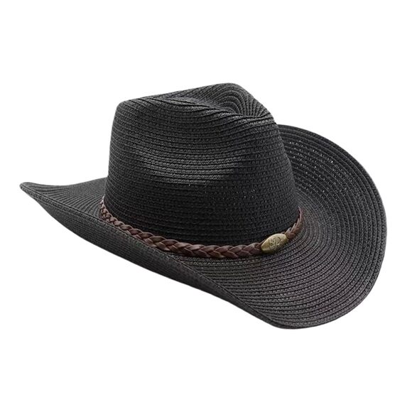 7724 Straw Cowgirl Hat For Women Cowboy Hats For Men Wide Brim Sun Hat